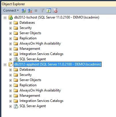 Configuring Application Launching and Session Recording 155 The following shows SQL Management Studio with two servers.