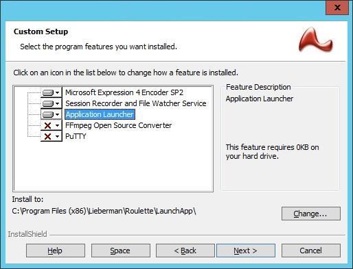 60 Installing Application Launcher & Session Recording Prerequisites If session recording components are not enabled, clicking Next will install the application launcher software and complete the