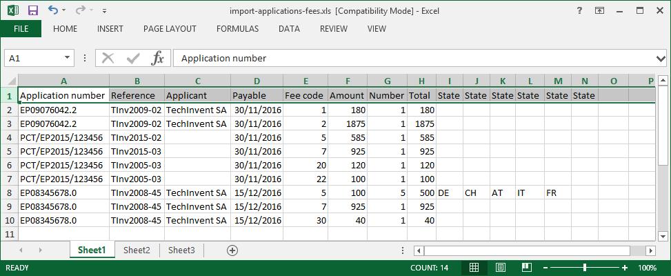 6 Importing and exporting data You can use column headings of your choice in the first row of your Excel spreadsheet as this data is not imported into the Multipay Tool.
