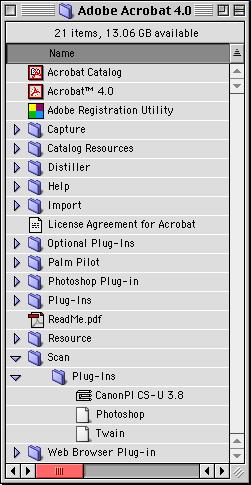 Locate the appropriate plug-in, either in the software that came with the scanner, or from the Import/Export Folder inside the Plug-Ins Folder