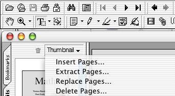 Shift-click the page number box to deselect one of multiple selected thumbnails. Copy pages from one document to another - thumbnails 1.