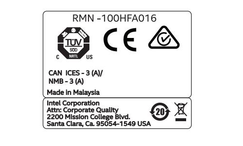 Change 2A: Regulatory Label showing the addition of the Korean and Taiwanese marks.