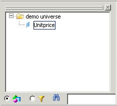 folder that you created in the left pane. The object appears as a dimension in the object folder.