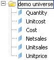 Creating the Universe Lesson 2: Universe design 2 Note: If you do not see Cost in the "OrderDetails" list, use the mouse to drag down the lower end of the "OrderDetails" box until the dimension