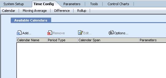 Configuring Performance Manager Lesson 6: Calendars 3 Take a moment to examine the calendar span and parameters of the available calendars.