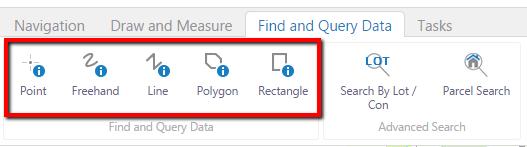 Page 12 Search by Selecting Features on the Map If features are visible on the map (i.e. turned on in the table of contents, and visible at the current scale), and you have no tools currently selected, you can click on most features to see more information about them.