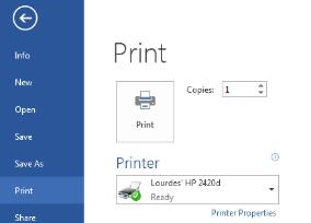 Choose the down arrow by Set Print Area option (Dotted lines will appear around the area designated to be printed.