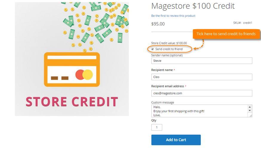 After selecting credit products they like, Customers can add them to cart and checkout normally.