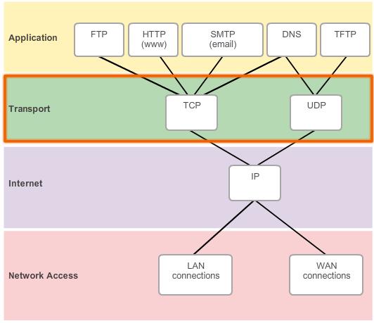 7.1.1.4 Transport Layer Reliability IP is concerned only with the structure, addressing, and routing of packets. IP does not specify how the delivery or transportation of the packets takes place.