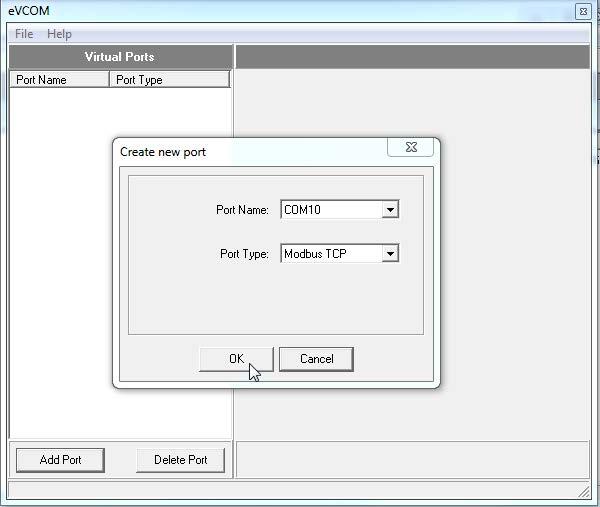 2.3 How to setup the evcom 2.3 How to setup the evcom In this chapter you learn how to create two COM ports in evcom for two CM101 to connect two MODBUS RTU networks to LAN.