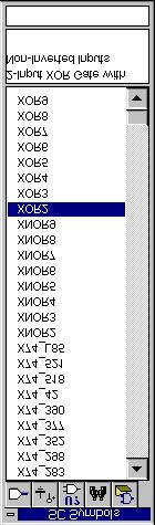 Figure 10: Circuit Symbols Window With the XOR2 symbol selected, drag your mouse back over the blank sheet in the schematic editor. You will see the XOR gate near the mouse pointer.