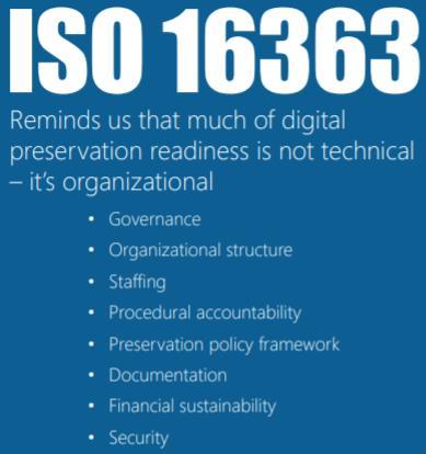 CERN as a Trusted Digital Repository We believe ISO 16363 certification will allow us to implement best practices and ensured for the