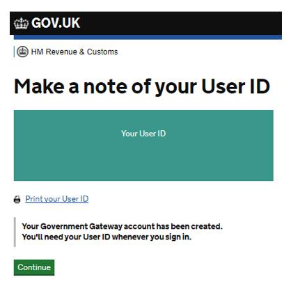 Step 8 You ll now be given a User ID,