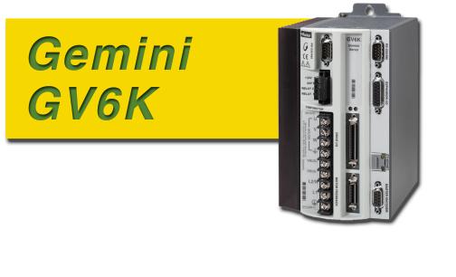 Catalog 8-4/USA GV6K GEMINI The Gemini GV6K Digital Servo Drive with Full- Feature Controller Compumotor's Gemini GV6K is the most powerful addition to the Gemini servo family lineup.