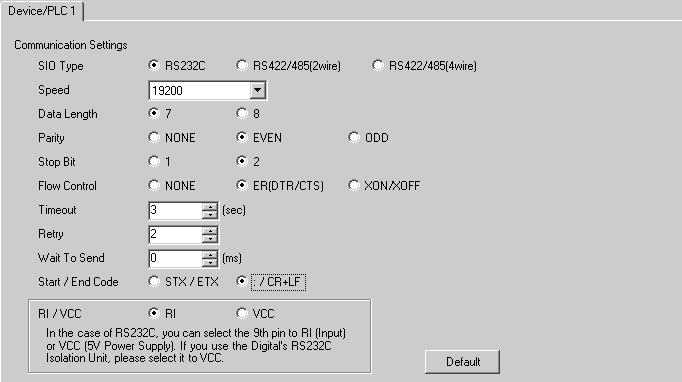 3.2 ก 2 ก GP-Pro EX MICREX-F Series SIO ก ก ก ก ก ก [Device/PLC Settings] ก [System setting window] ก ก ก ก ก ก ([ก ]) ก ก ก ก