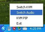 Click KVM PIP to start the PIP to perform data transfer. 6.