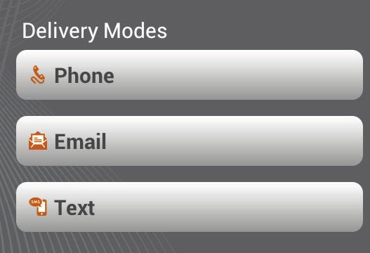 Adding a Phone, Email, and SMS Text Message The Delivery Mode section is where you ll add your messages.