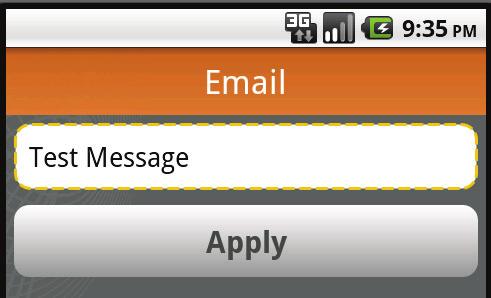Email Tap the Email button on the Send a New Message screen to add an email message.