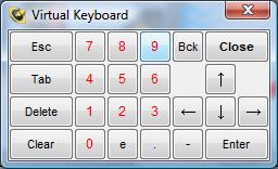 76 Virtual Keyboard 2.13 Virtual Keyboard Virtual keyboard is a dialog window that contains keys in a similar layout as a common computer keyboard.