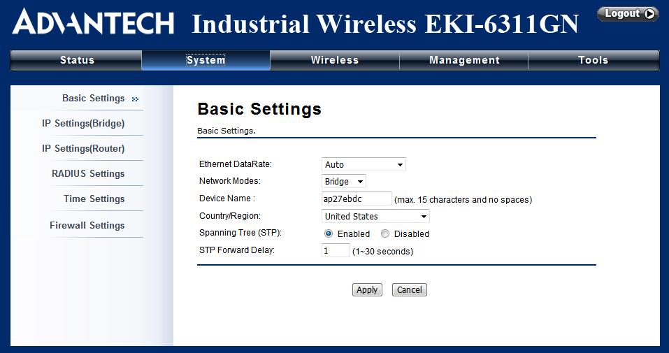 4 Basic System Settings For users who use the EKI-6311GN for the first time, it is
