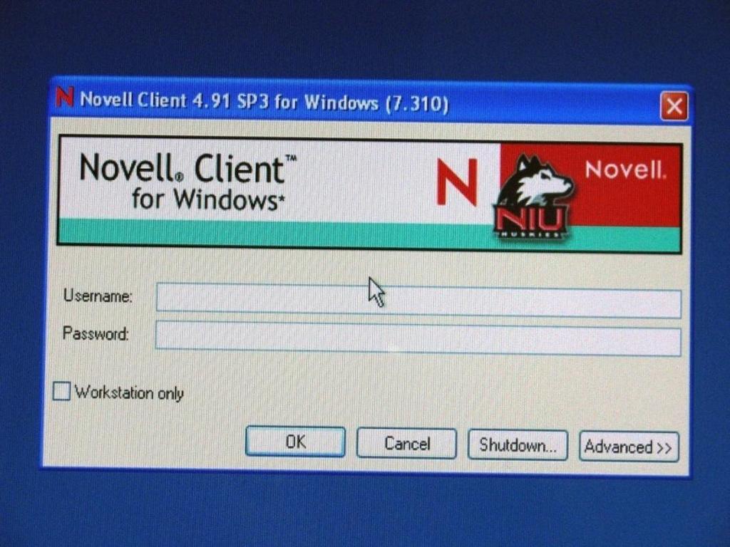 Workstation only can be used if the network has gone down or if your Novell login does not work.