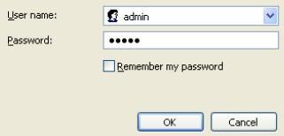 ), click GO. 4. Enter the user name and password (admin is default) and press the OK button. 5.