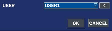 USER NAME ADMIN, NETOWRK, USER1, USER2, USER3: V check: It means the user can access to the function. Blank: It means the user cannot access to the function. Change the name of USER1, USER2 and USER3.