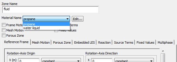 Assigning Materials Problem "Setup>Materials". Click on "air" then delete This will work, since air is not currently in use. Click on "water liquid" then delete.