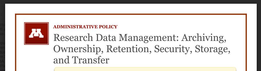 Institution-wide data policies define roles and responsibilities for long-term data management issues Also read: Erway, R. (2013).