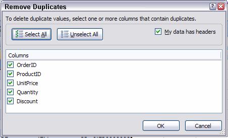 2. Remove Duplicates Another new feature which has been added to Excel 2007.