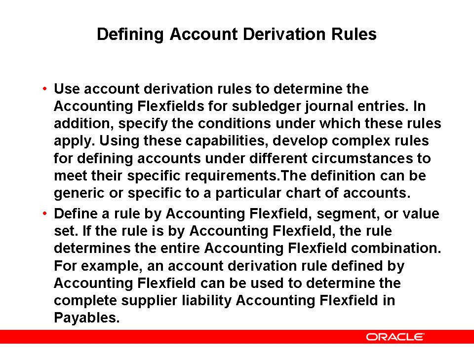 Defining Account Derivation Rules