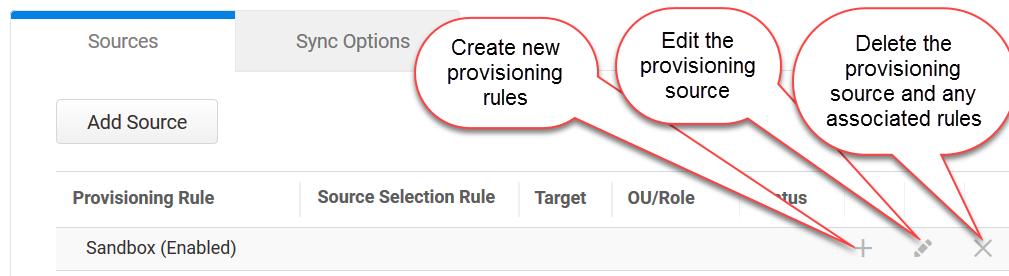Defining provisioning rules You define provisioning rules to identify users, map user attributes, and other important provisioning configuration. You can define more than one rule for each source.