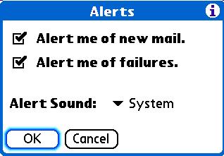 GETTING AND READING MESSAGES 3 Setting alert options You can choose an alert sound such as a bird, a phone, or an alarm to let you know when new email arrives. 1 In the account you want, press Menu.