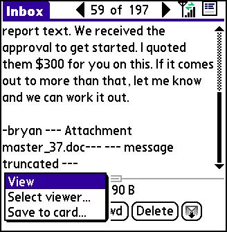 WORKING WITH ATTACHMENTS 6 Open the attachment menu: Tap the icon to the left of the attachment name.