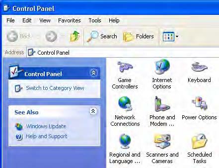 3.3 Windows XP Step 1: Click Start Control