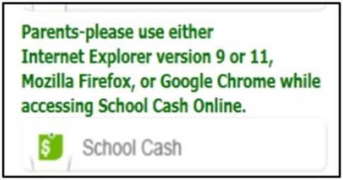 SCHOOL CASH ONLINE School Cash Online is designed to be an easy to use, efficient online payment system. It is convenient, timely, secure, & accessible.