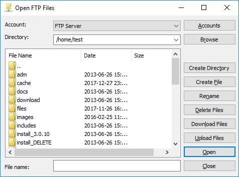 Example 2: This example will demonstrate how to upload FTP files and