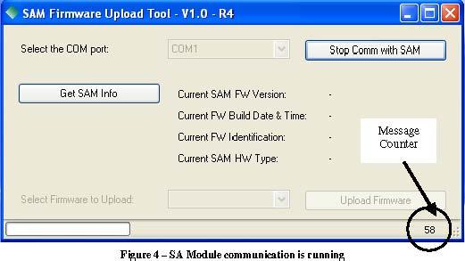 of the application window and enables the Get SA Module Info button as shown in Figure 4.