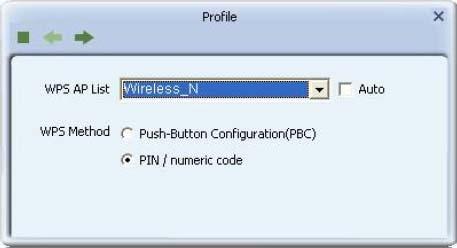 2. Select Config mode for connecting the WPS wireless network. Enrollee: As a client device.