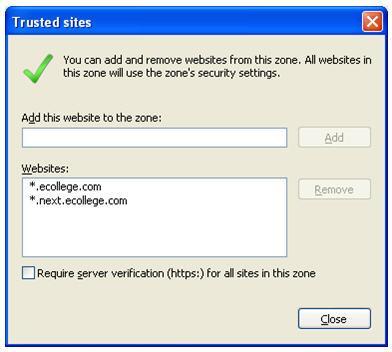 Resetting Security Settings 1. On the Internet Options window, click on the Security tab. 2.
