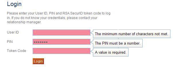 Subsequent log on to eservices Using your personal credentials (User ID, PIN and Token Code), you are able to log on.