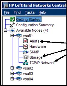 Figure 16 Newly found VSA in CMC Configuring the hardware Configure hardware settings before you add the VSA to a management group.