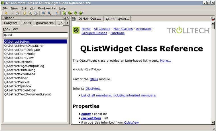 Qt Documentation Reference Documentation All classes documented Contains tons of examples