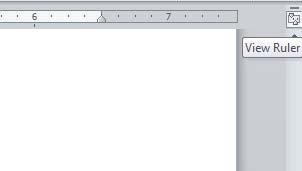 If the margin ruler is not already active on the screen around the document, you can activate it by selecting the View Ruler tool at the top of the right scroll bar (Figure 2-17).