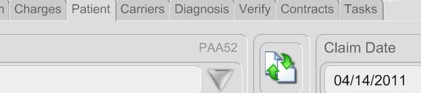 button on the Patient tab to update patient information, shown here.
