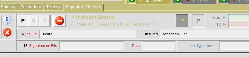 Once entered you will be able to choose in a drop down list. Then, enter the date of patient's signature.