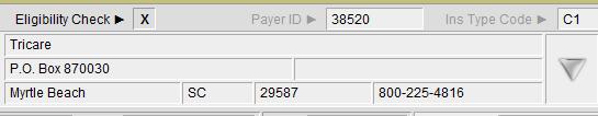 Payer ID is entered in the Carrier file and automatically fills. Ins Type Code is used when there is secondary insurance.