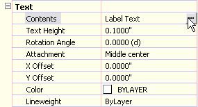 Figure 29 - Text component Contents property In the Text Component Editor, select the existing text.
