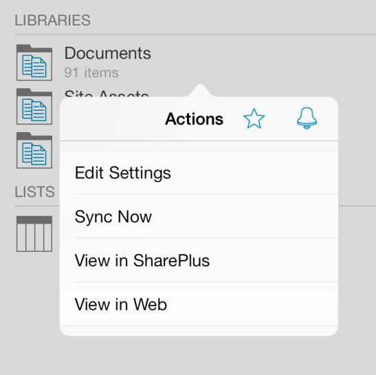 Back to Table of Contents SharePlus Offline SharePlus allows you to access and edit your data even when not connected to the SharePoint server.