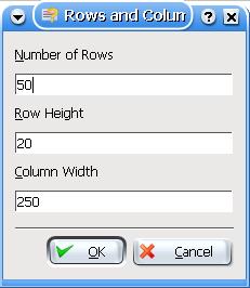 9.7 Rows/Columns Use this dialog to specify the number of rows you want in the vocabulary.